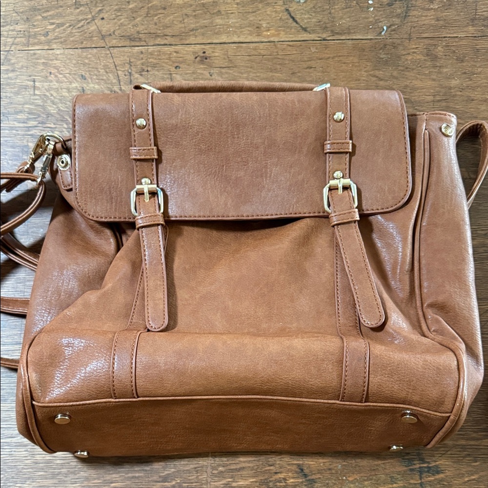 Faux Leather Brown Purse / Backpack